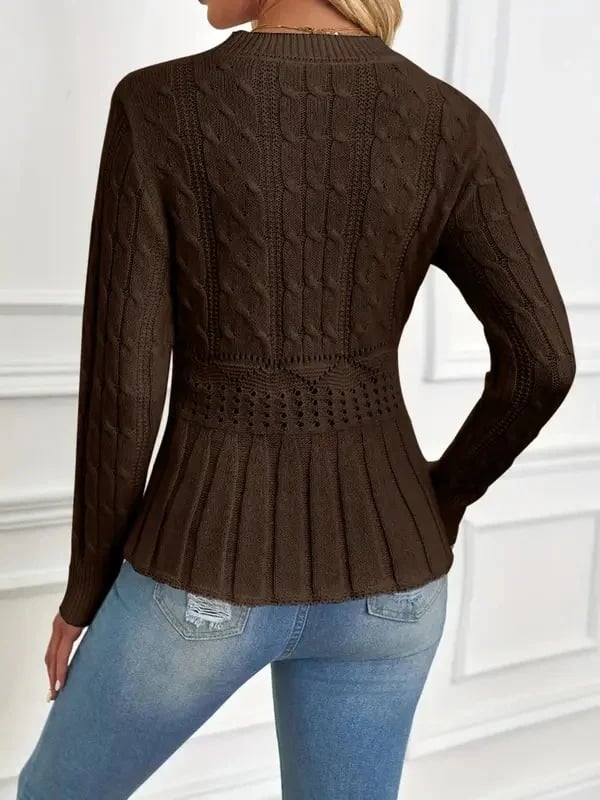 Elanorae | Dames Chunky Gebreide Trui – Comfortabele Pullover met Structuur
