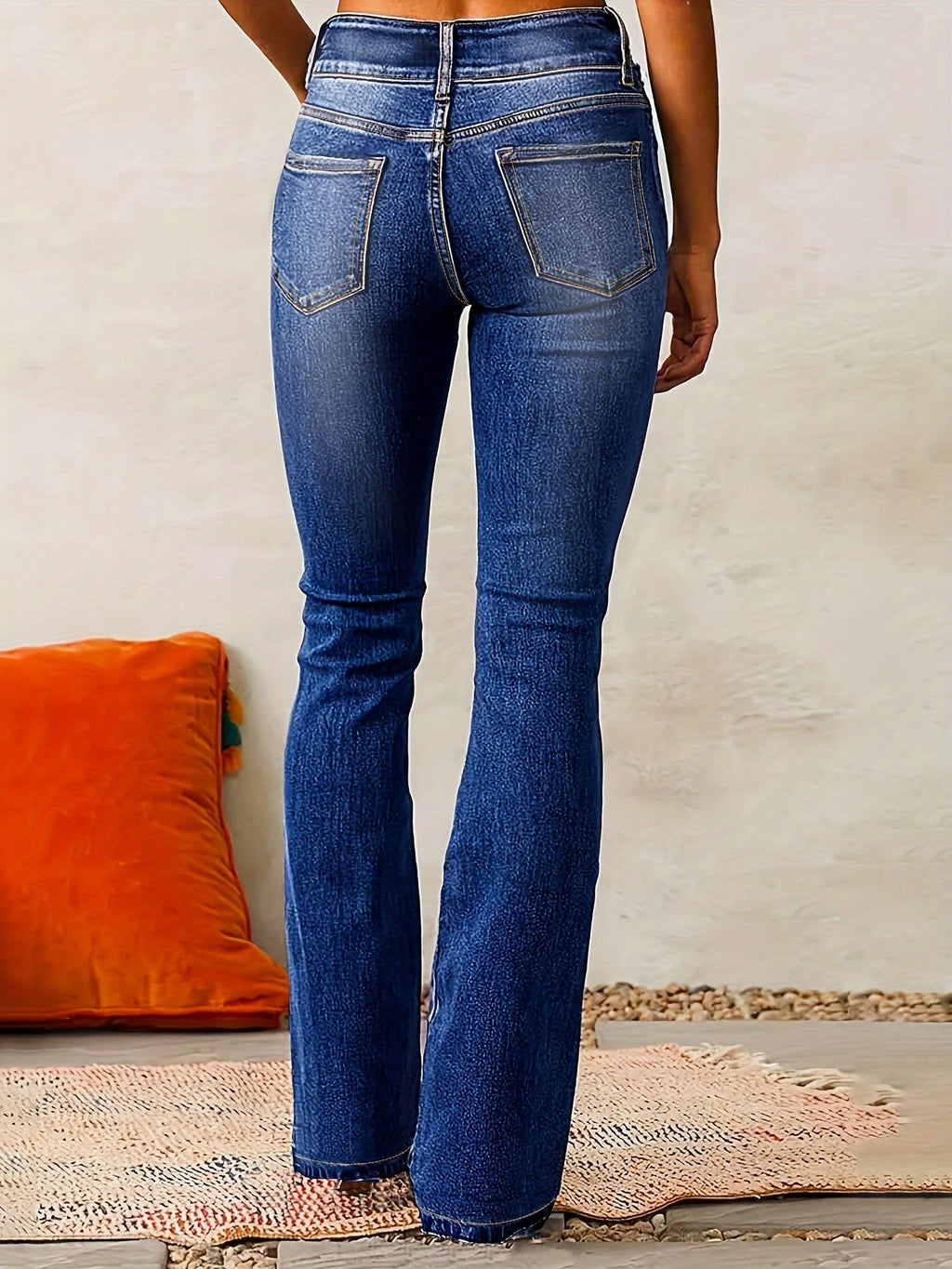 Avyressa | Slim fit flare-jeans voor dames – stretchdenim met hoge taille, retrostijl