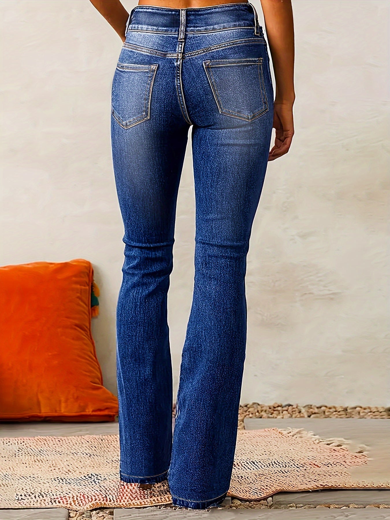 Avyressa | Slim fit flare-jeans voor dames – stretchdenim met hoge taille, retrostijl