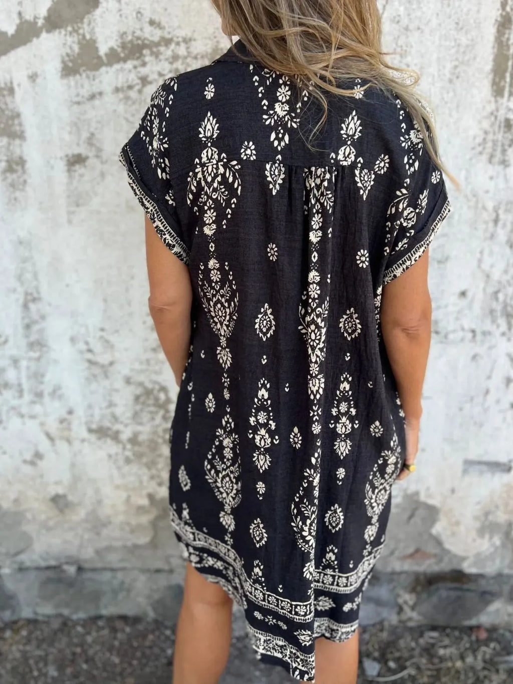 Azyra | Boho Breeze Midi-jurk – Casual jurk met relaxte pasvorm voor dames