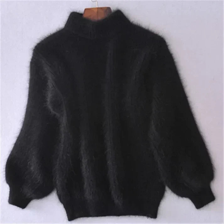 Thariel | Gemütlicher Vintage-Angorapullover für Damen – flauschig, weich, elegant gestrickt