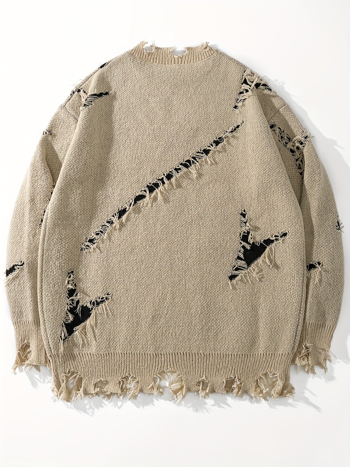 Liorix | Heren Casual Street Trui – Oversized Pasvorm Pullover met Verlaagde Schouders, Gebreid