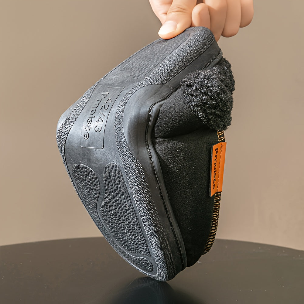 ThermaSole | Heren Memory Foam Slippers Winter Warme Slip-On Moccasin Binnen/Buiten Zachte Stof