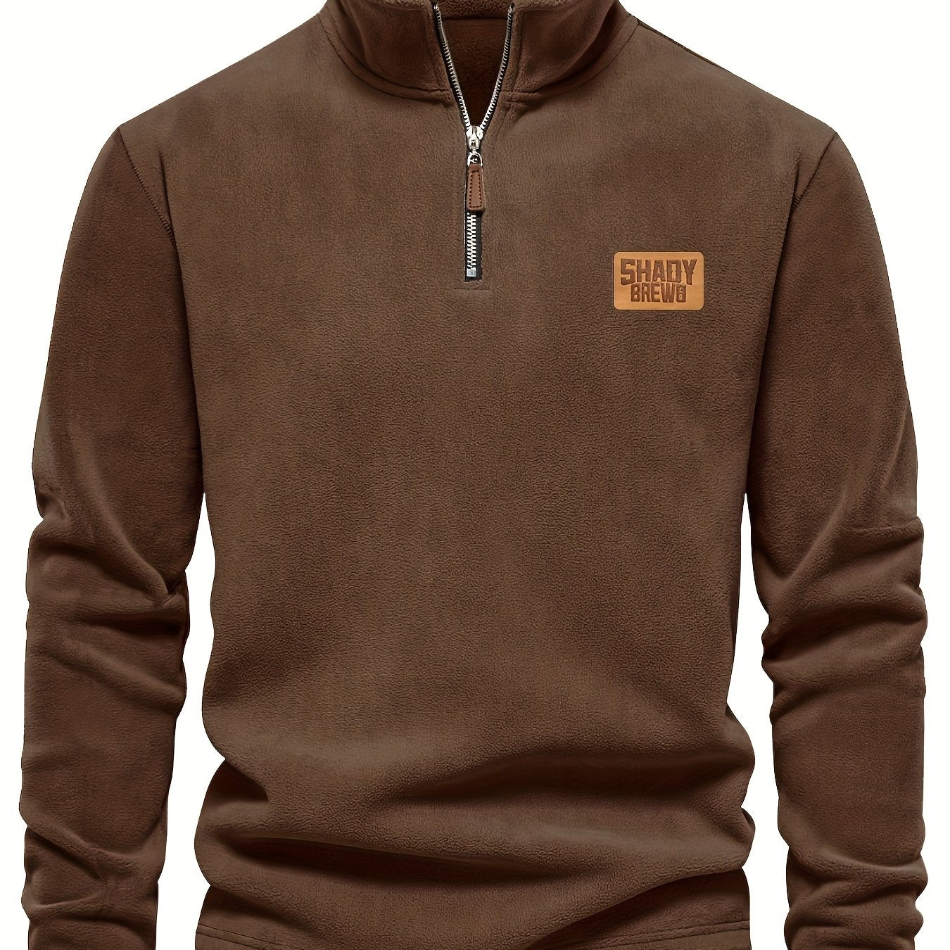 Daire | Thermische fleece gevoerde heren trui met halve rits – Warm, stevig winterhemd, halve rits