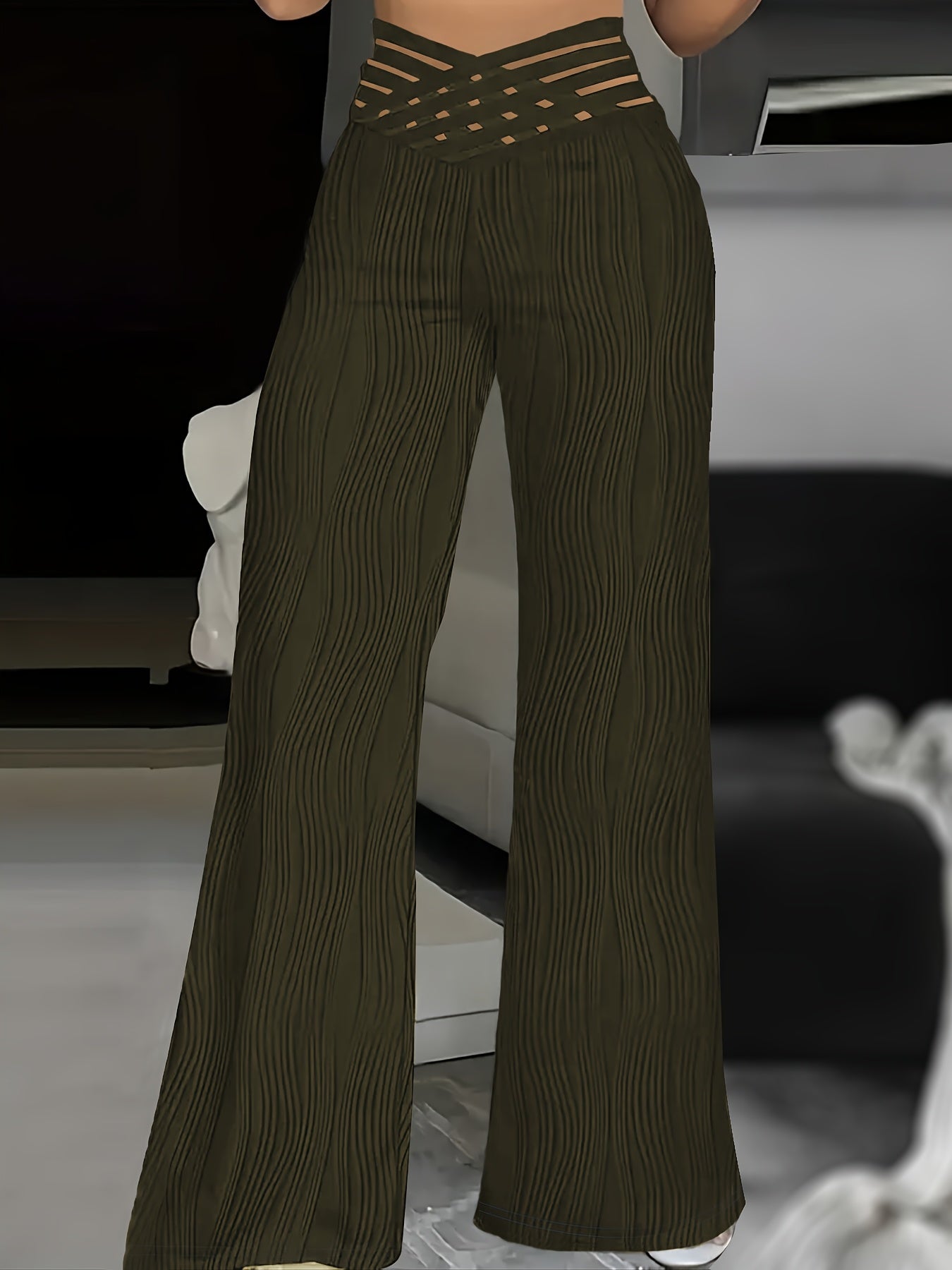 Moira | Broek met wijde pijpen en hoge taille Y2K los voor dames - Trendy casual mode