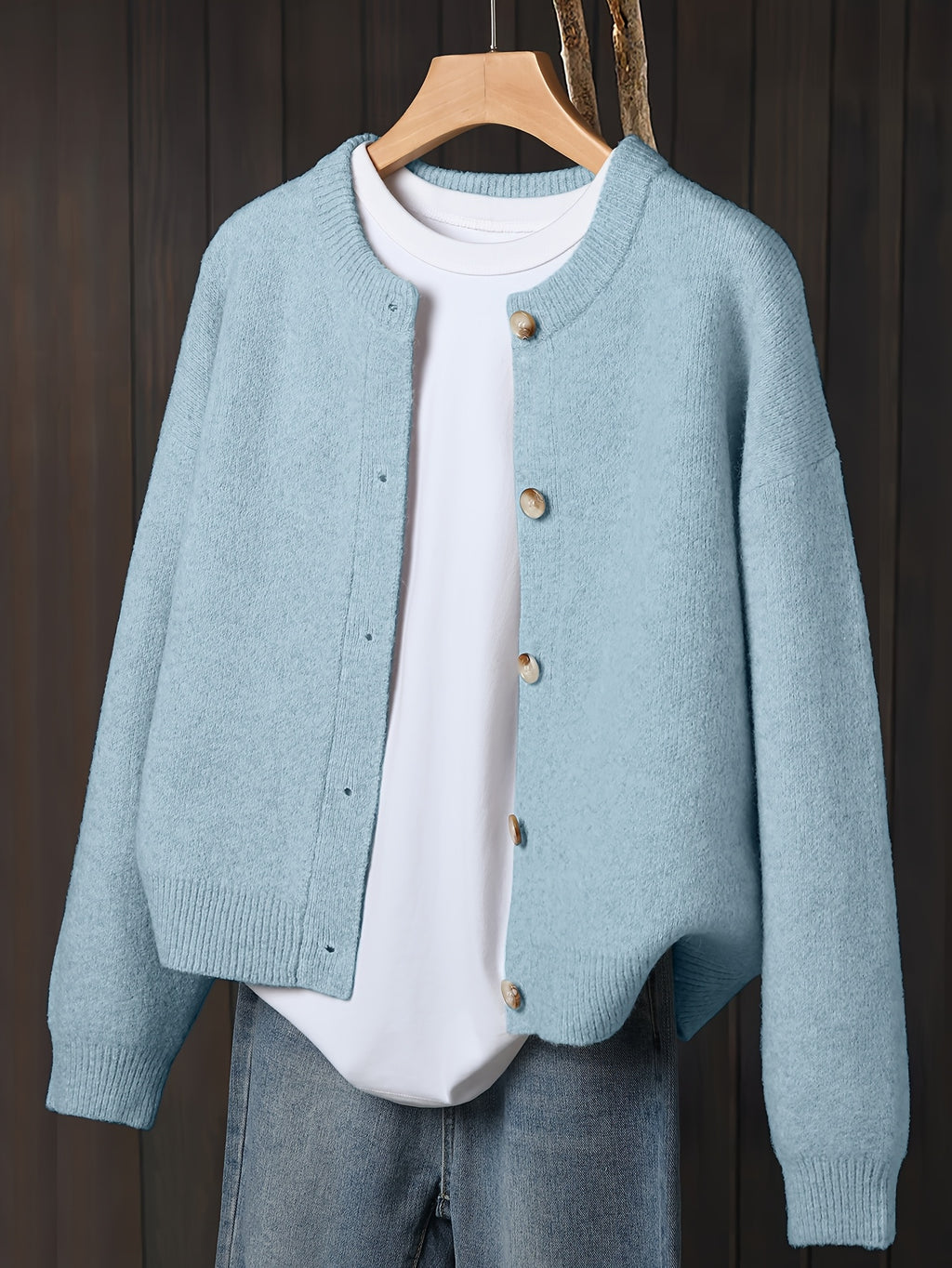 Myrrhith | Cardigan classique pour femme – Pull doux à manches longues et fermeture boutonnée, idéal pour l'automne/hiver