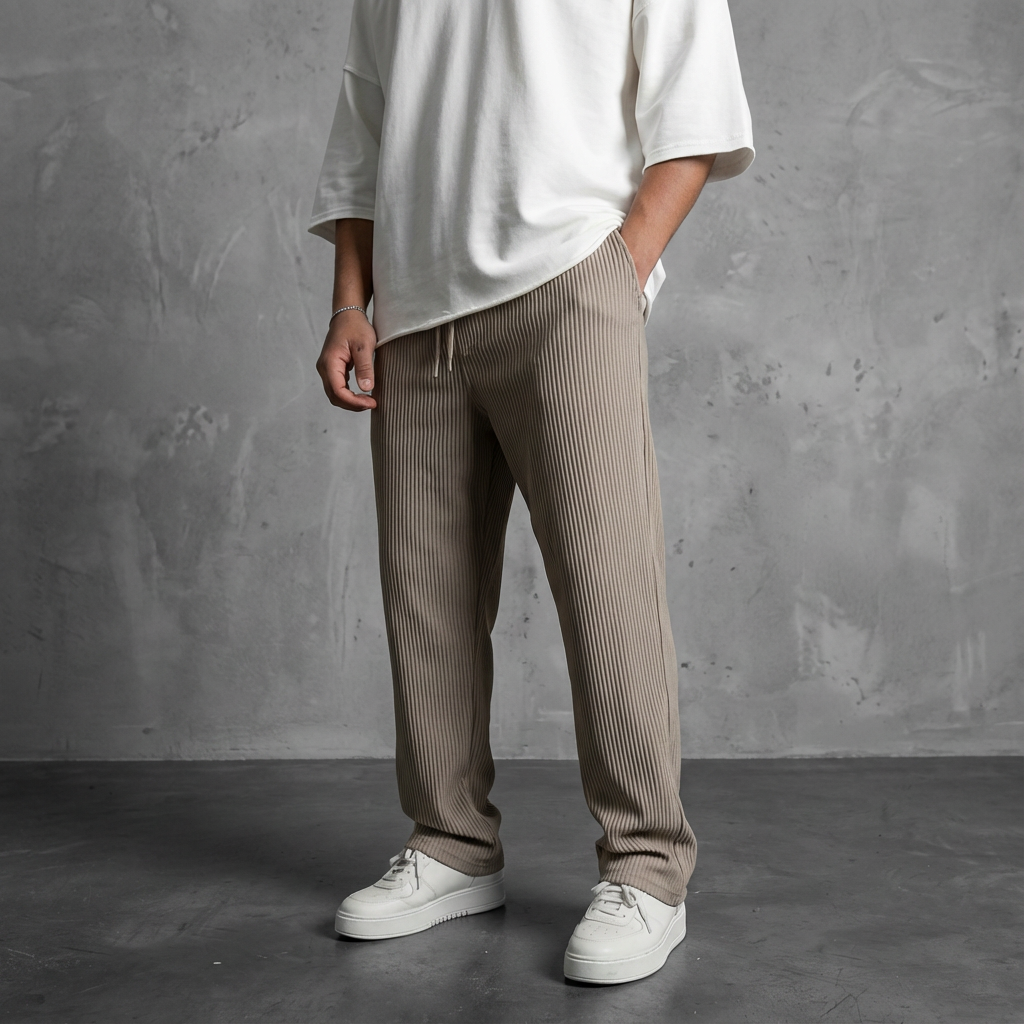 Uthman | Casual corduroy broek voor heren – Loszittende broek, relaxte casual streetwear