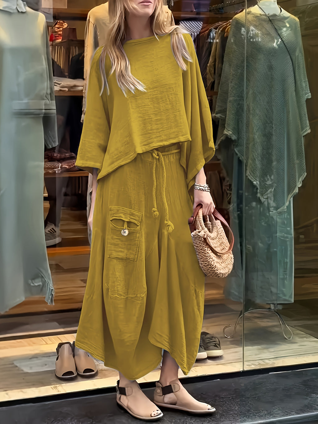Zarexia | Dames 2-delige Top- en Rokset – Losse Casual Outfit