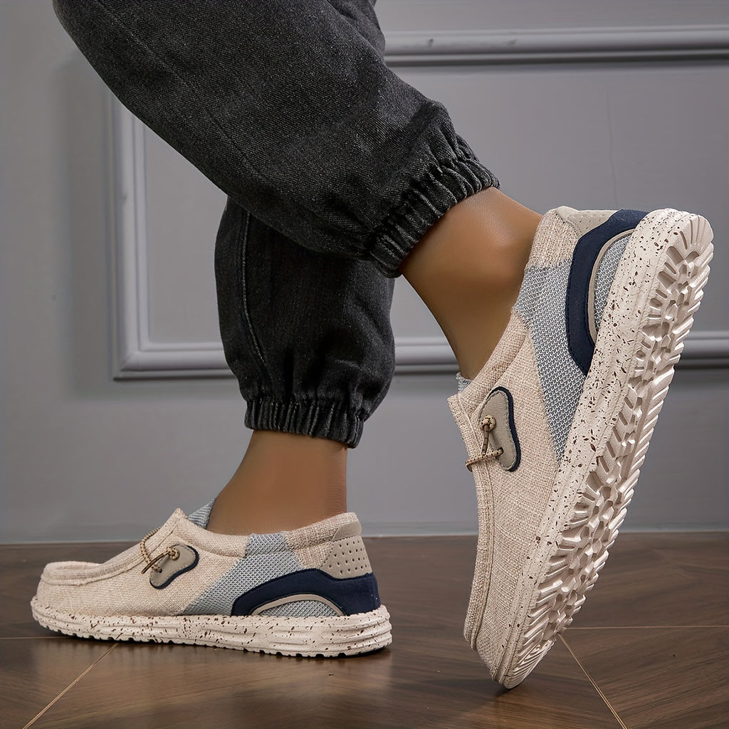 Loafix | Canvas-Slipper für Herren – Atmungsaktiv, rutschfest, leicht