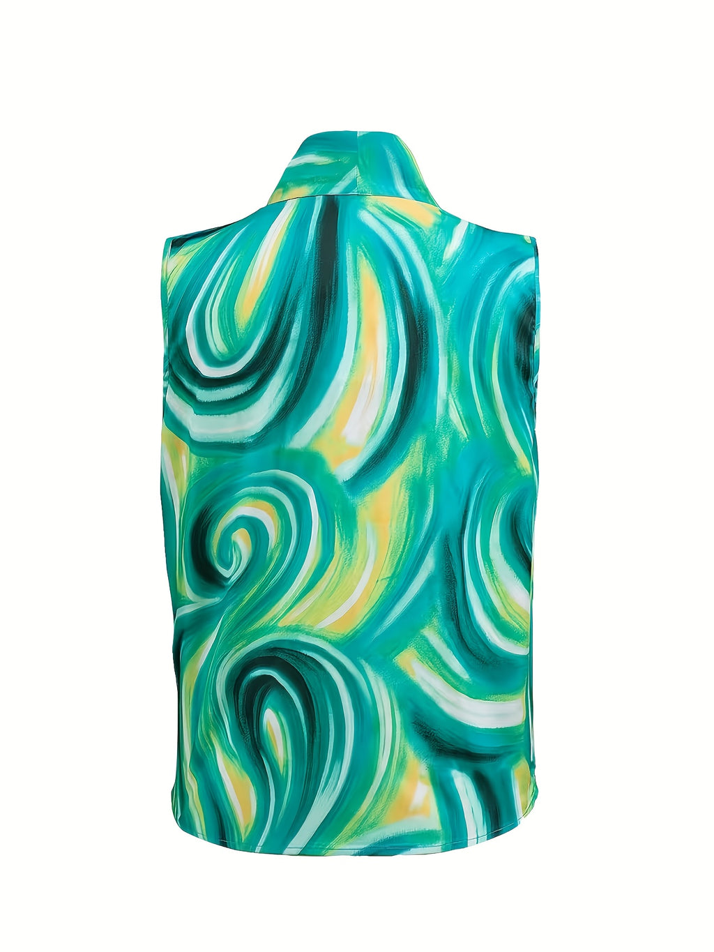 Litha | Damesvest met print – Mouwloze, casual zomertop