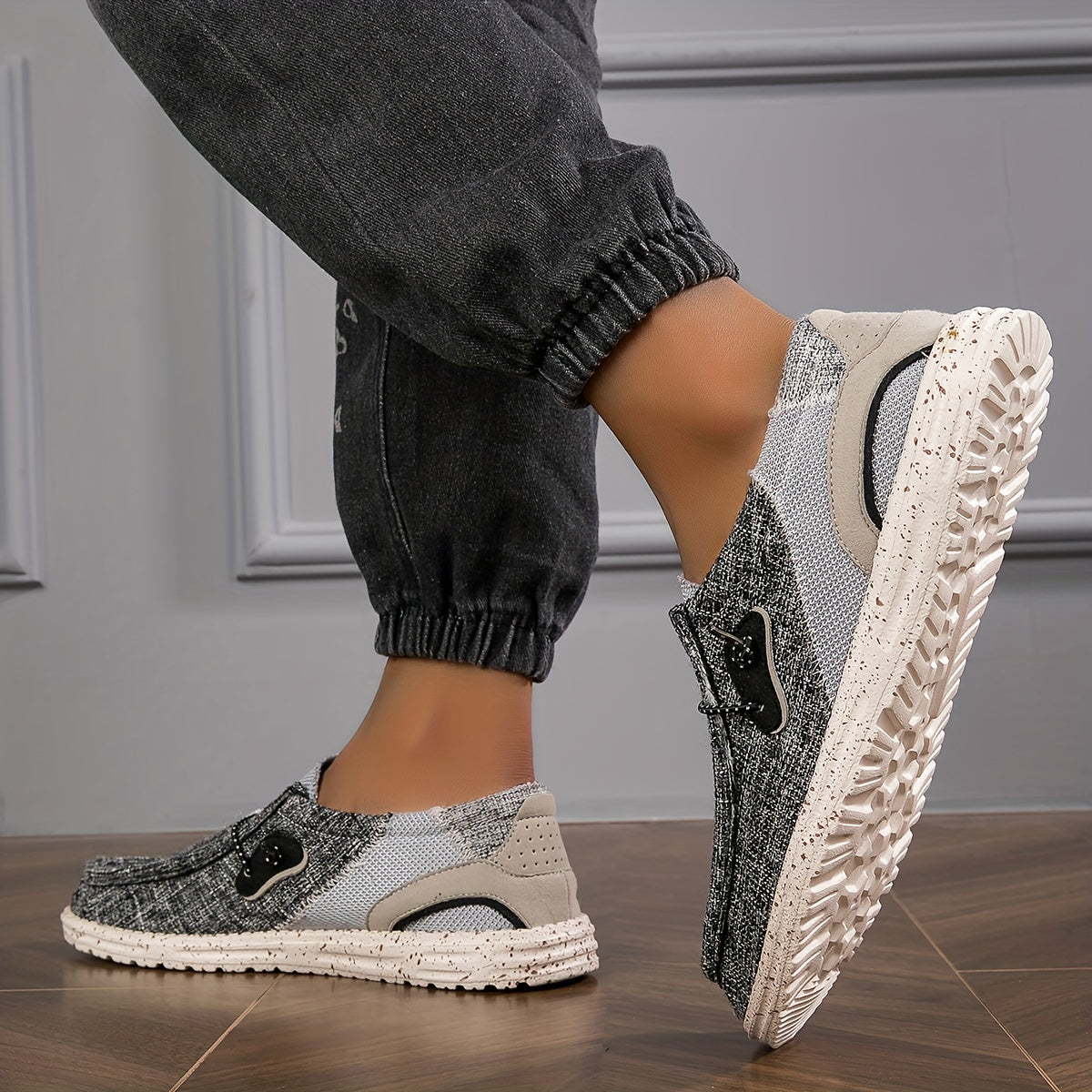 Loafix | Canvas-Slipper für Herren – Atmungsaktiv, rutschfest, leicht