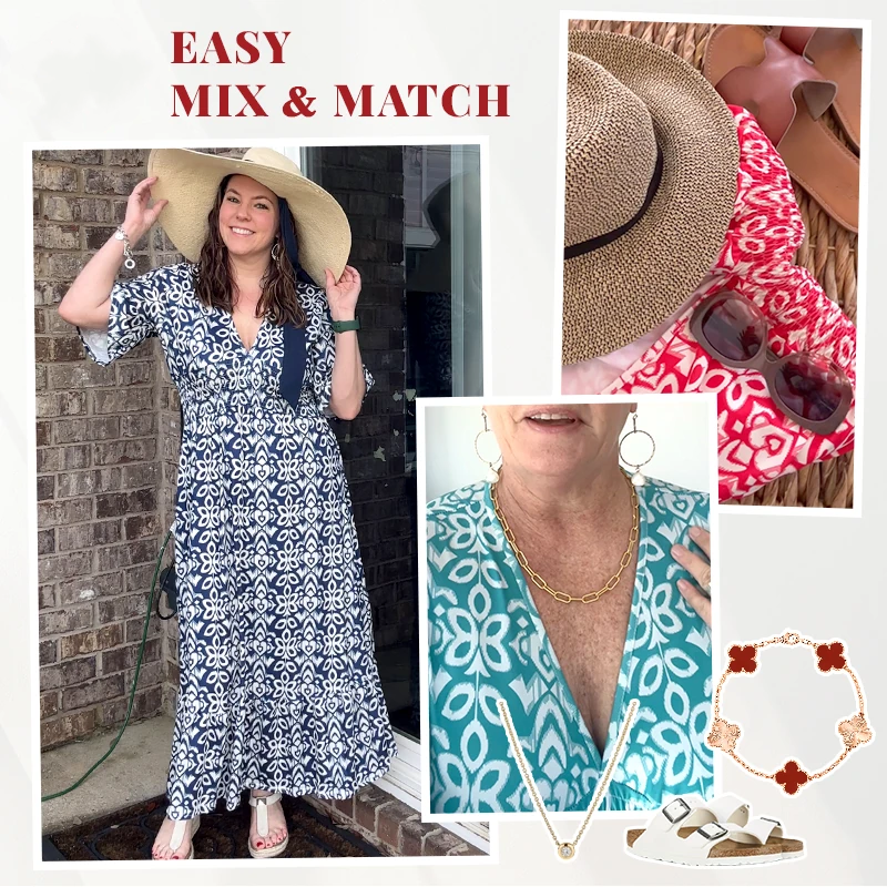 Arvexia | Vloeiende bohemian zomerjurk voor dames – Maxi met V-hals en bloemenprint
