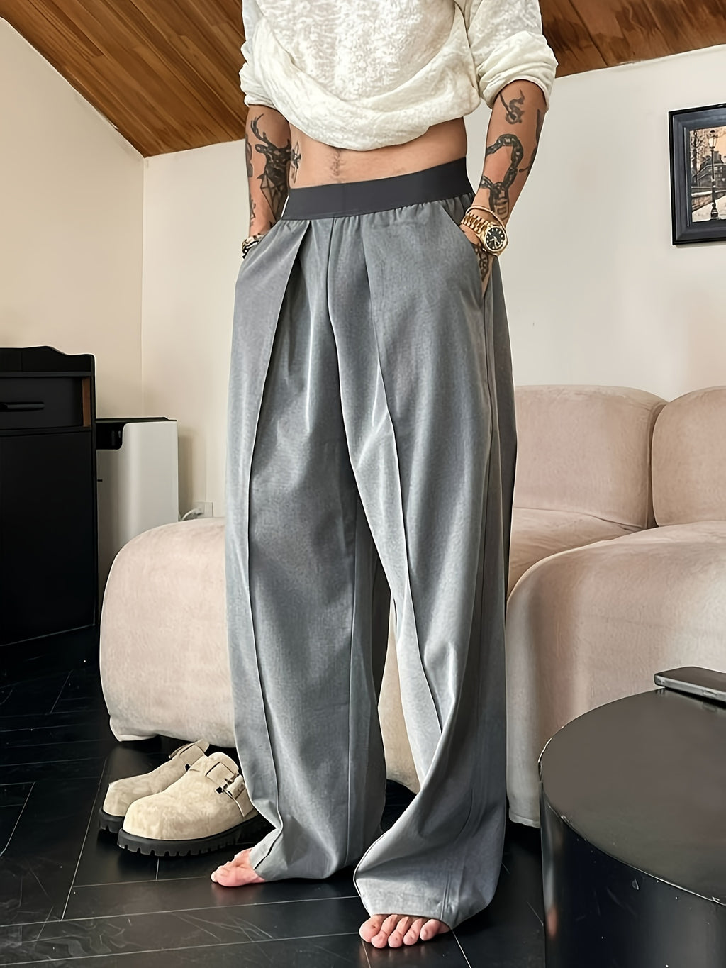 Arnthor | Pantalon décontracté ample pour homme avec taille élastique