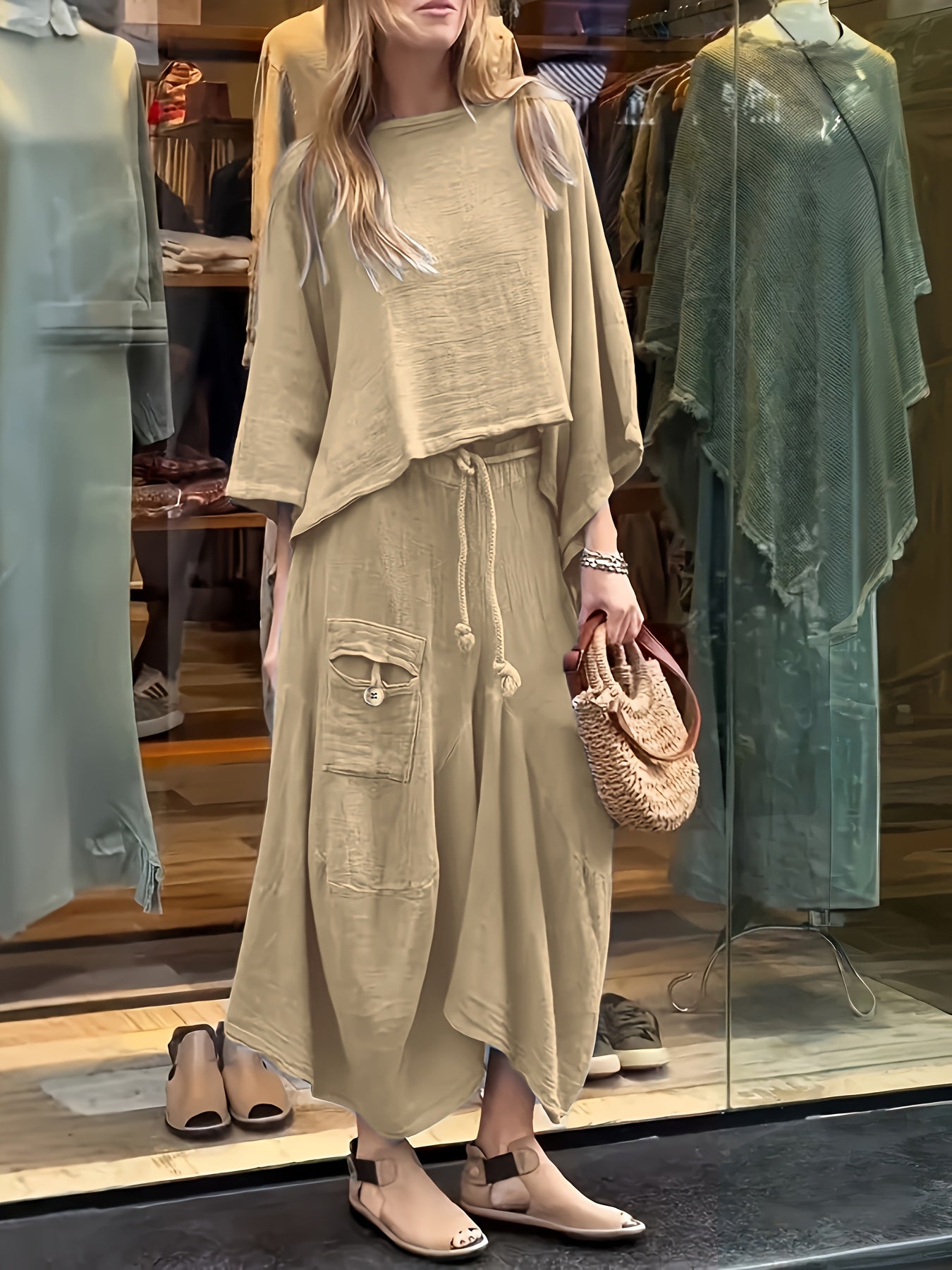 Zarexia | Dames 2-delige Top- en Rokset – Losse Casual Outfit