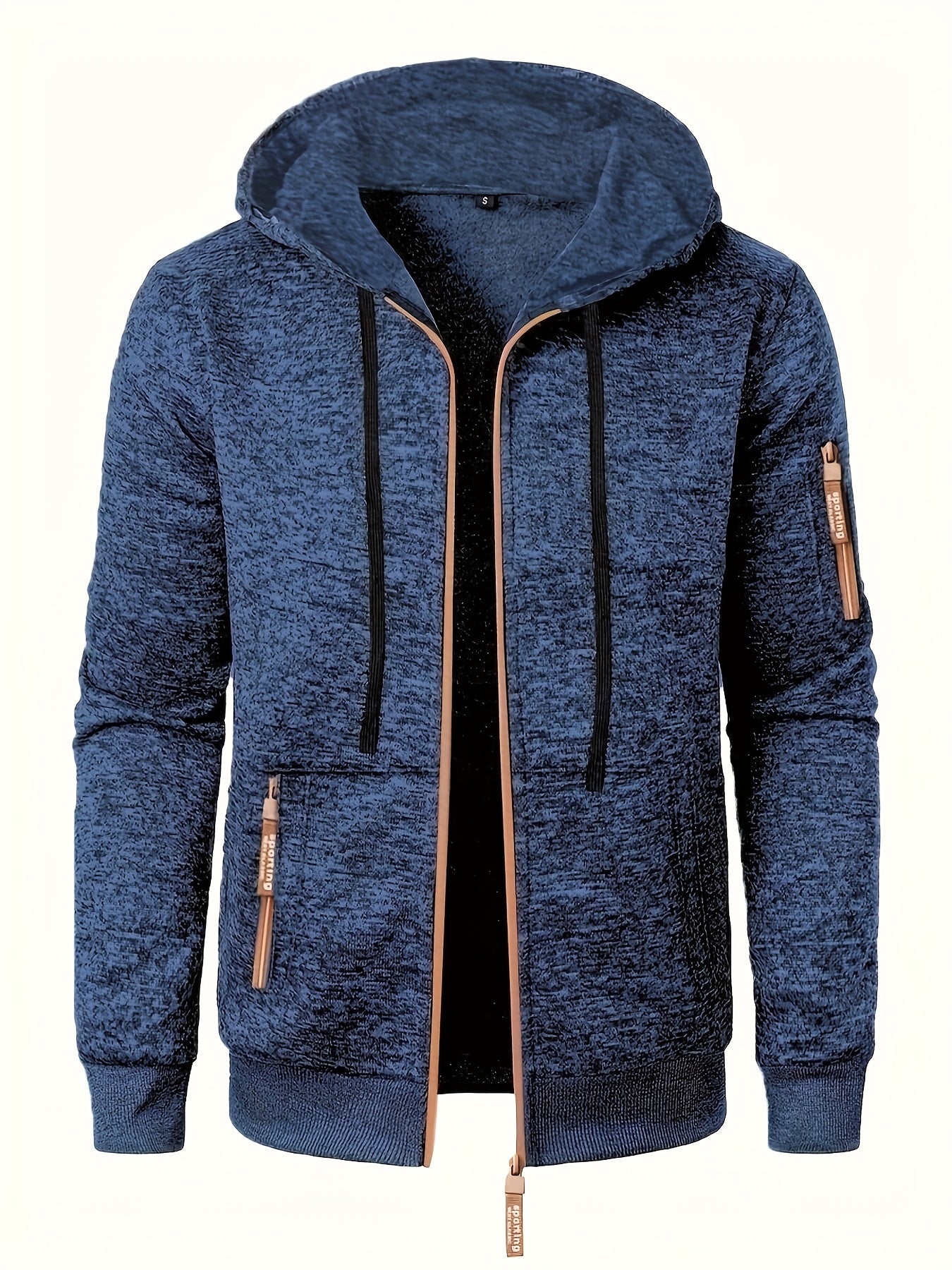 Caslan | Heren sweaterjack met capuchon en ritssluiting – Lichtgewicht casual hoodie