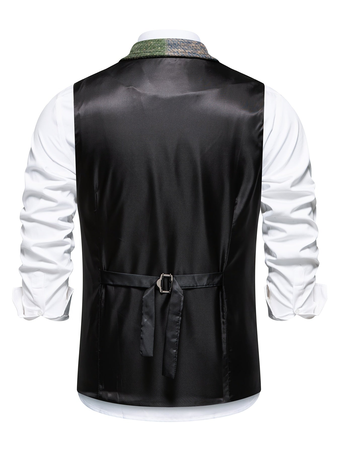 Barrett | Vintage patchwork herenvest – Klassiek vest met revers