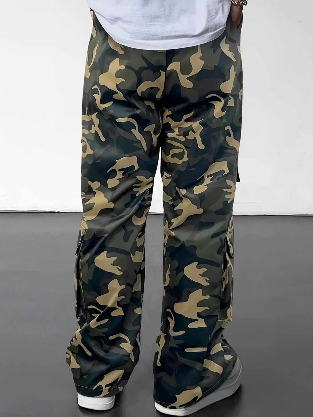 Alvor | Heren Camouflage Cargo Broek – Broek met Meerdere Zakken, Wijde Pijpen
