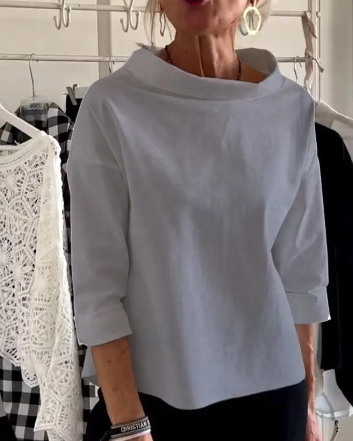 Callira | Effen casual trui voor dames – zachte, losvallende gebreide pullover