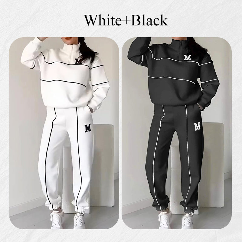 Laura | Casual tweedelige set met lange mouwen voor dames, loungetop en broek