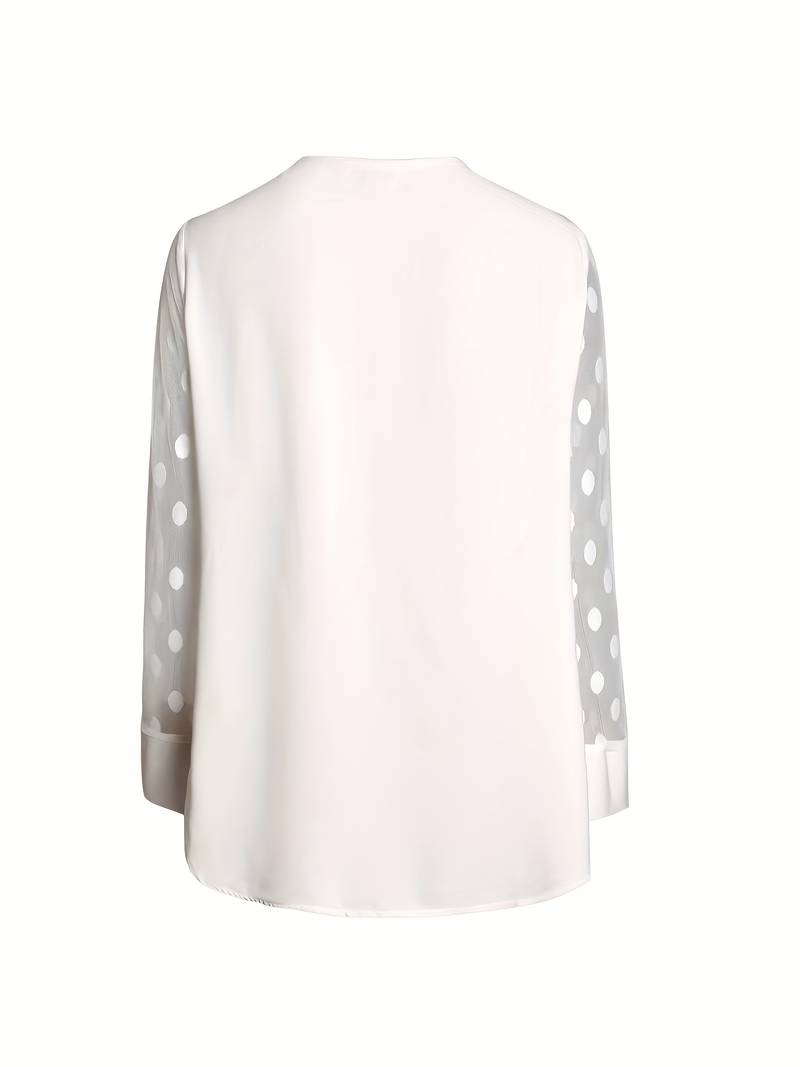 Kariselle | Elegante blouse van mesh met lange mouwen voor dames - Chique & ademende top
