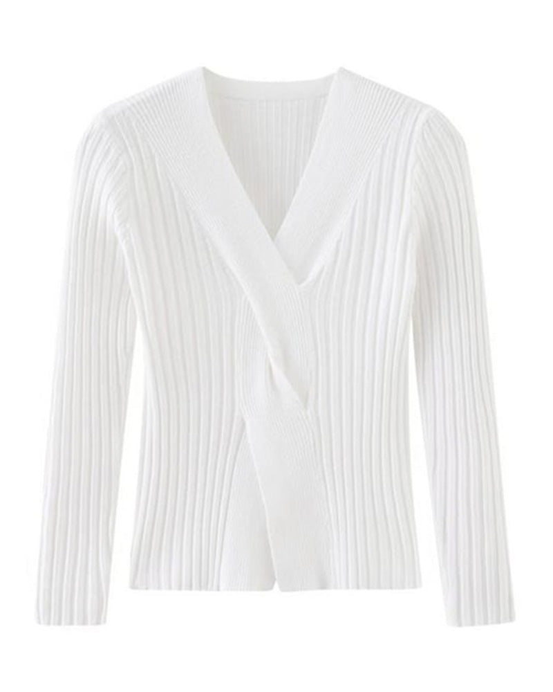 Nereya | Elegante damesmode met lange mouwen en V-hals