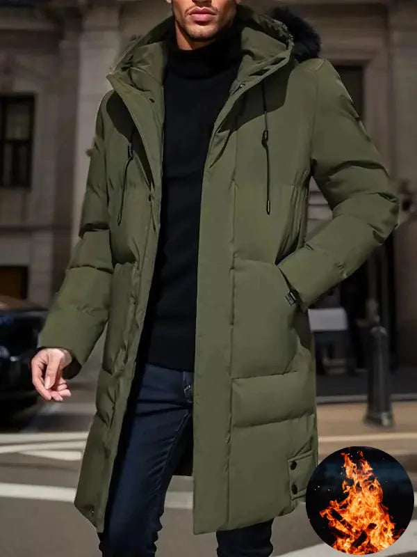 Faelan | Veste d'hiver pour homme avec capuche – rembourrée, déperlante, coupe-vent et thermiquement isolée