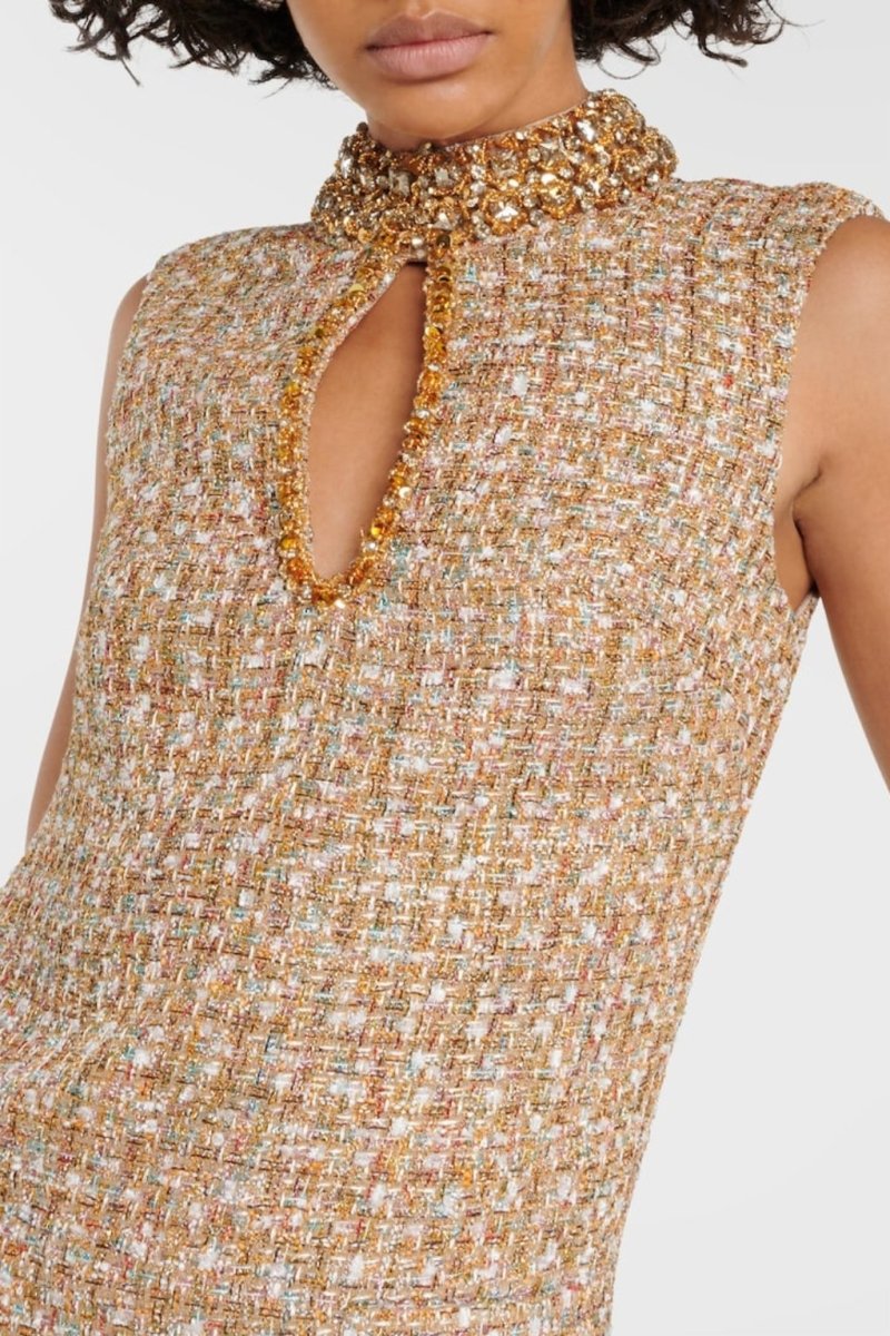 Aviaora | Elegante mini tweed jurk – dames bodycon feestjurk