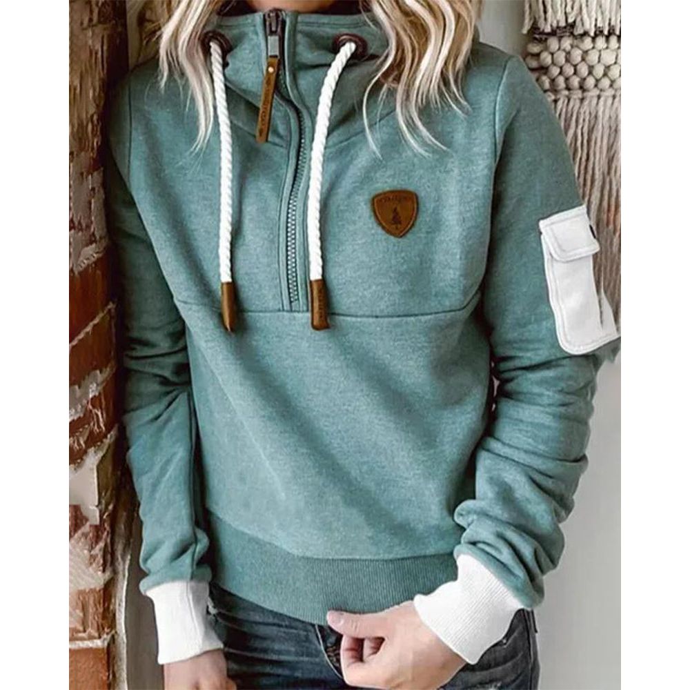 Oona | Zachte, comfortabele sweater met ritssluiting voor dames – Comfortabel fleecevest, relaxte pasvorm