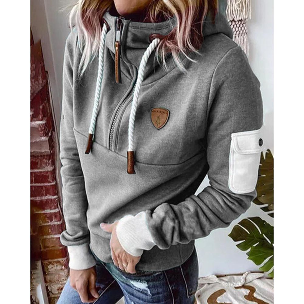 Oona | Zachte, comfortabele sweater met ritssluiting voor dames – Comfortabel fleecevest, relaxte pasvorm