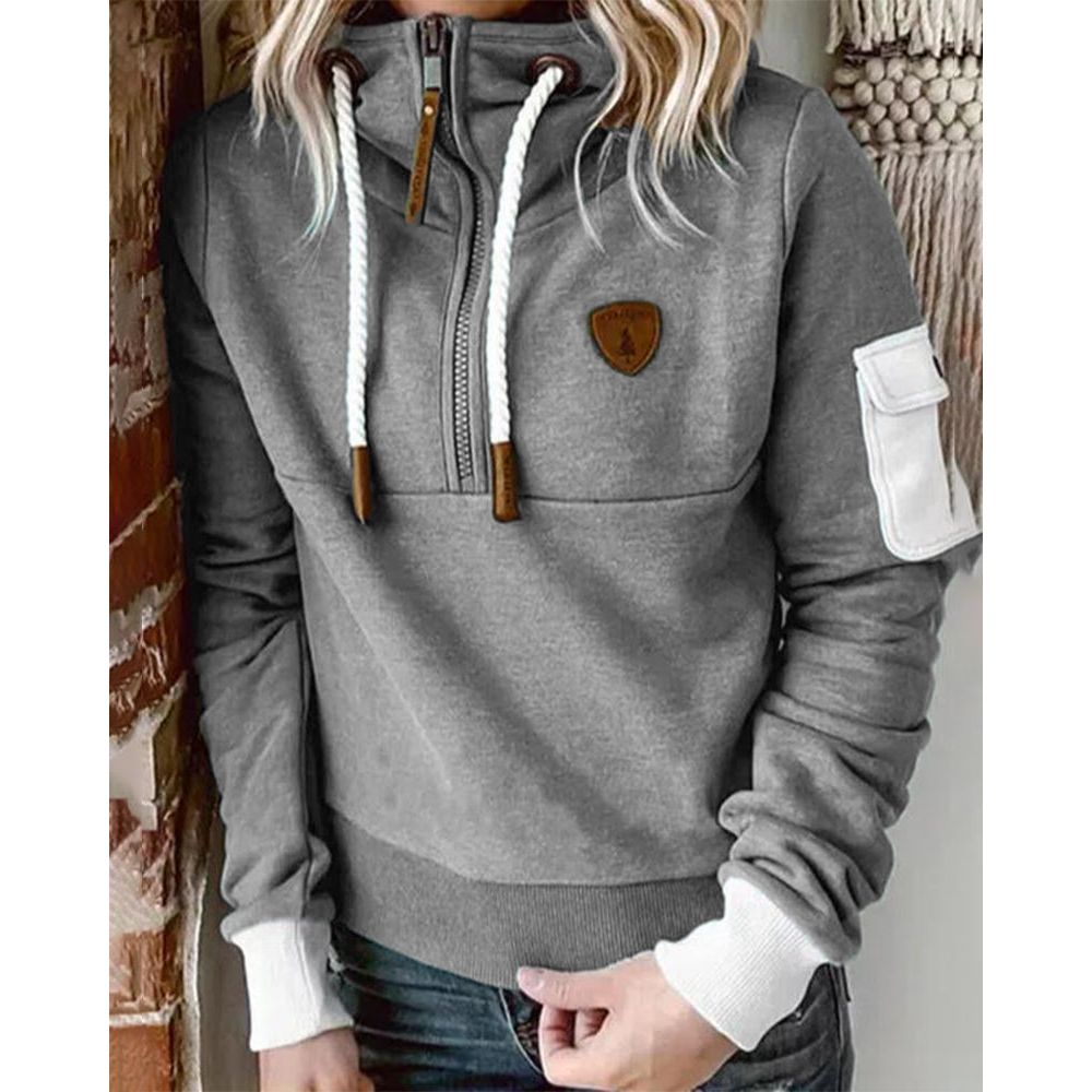 Oona | Zachte, comfortabele sweater met ritssluiting voor dames – Comfortabel fleecevest, relaxte pasvorm