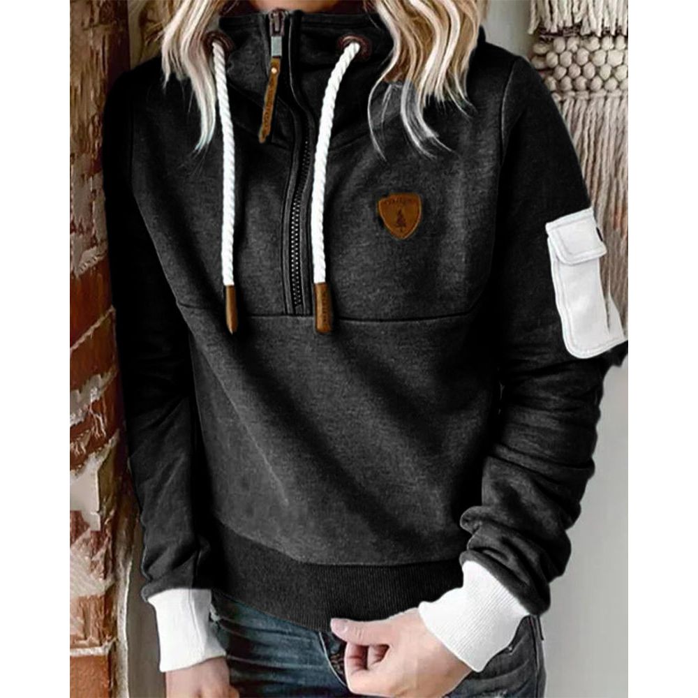 Oona | Zachte, comfortabele sweater met ritssluiting voor dames – Comfortabel fleecevest, relaxte pasvorm