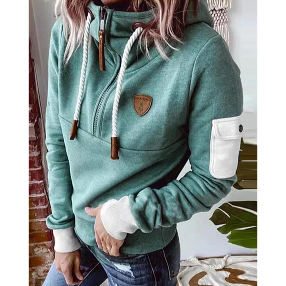 Oona | Zachte, comfortabele sweater met ritssluiting voor dames – Comfortabel fleecevest, relaxte pasvorm