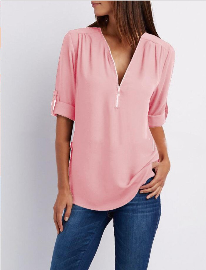 Wrisa | Stijlvolle damesblouse – Elegante top voor dagelijks gebruik met V-hals