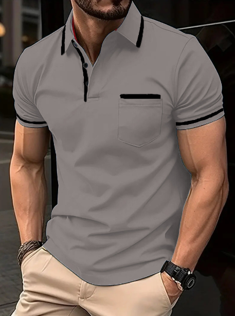 Sandor | Klassisches Herren-Poloshirt – kurze Ärmel, kontrastfarbener Kragen