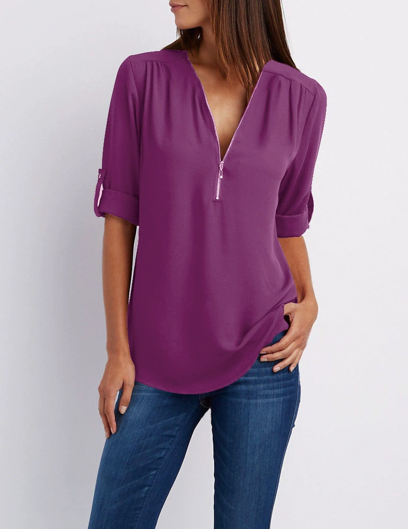 Wrisa | Stijlvolle damesblouse – Elegante top voor dagelijks gebruik met V-hals