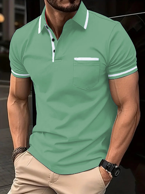 Sandor | Klassisches Herren-Poloshirt – kurze Ärmel, kontrastfarbener Kragen