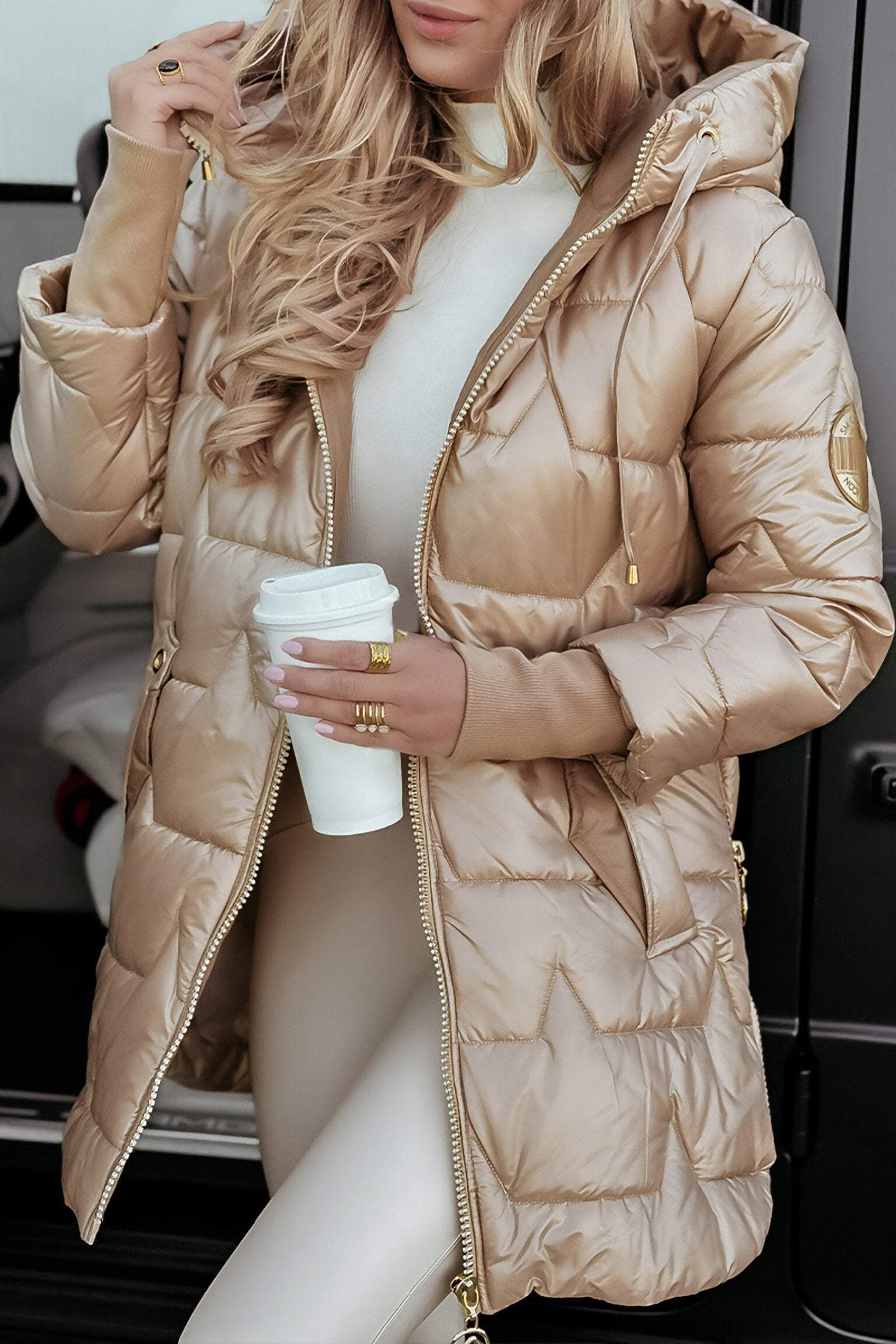 Rhyanna | Veste à capuche élégante pour femme – Manteau d'hiver chaud et décontracté