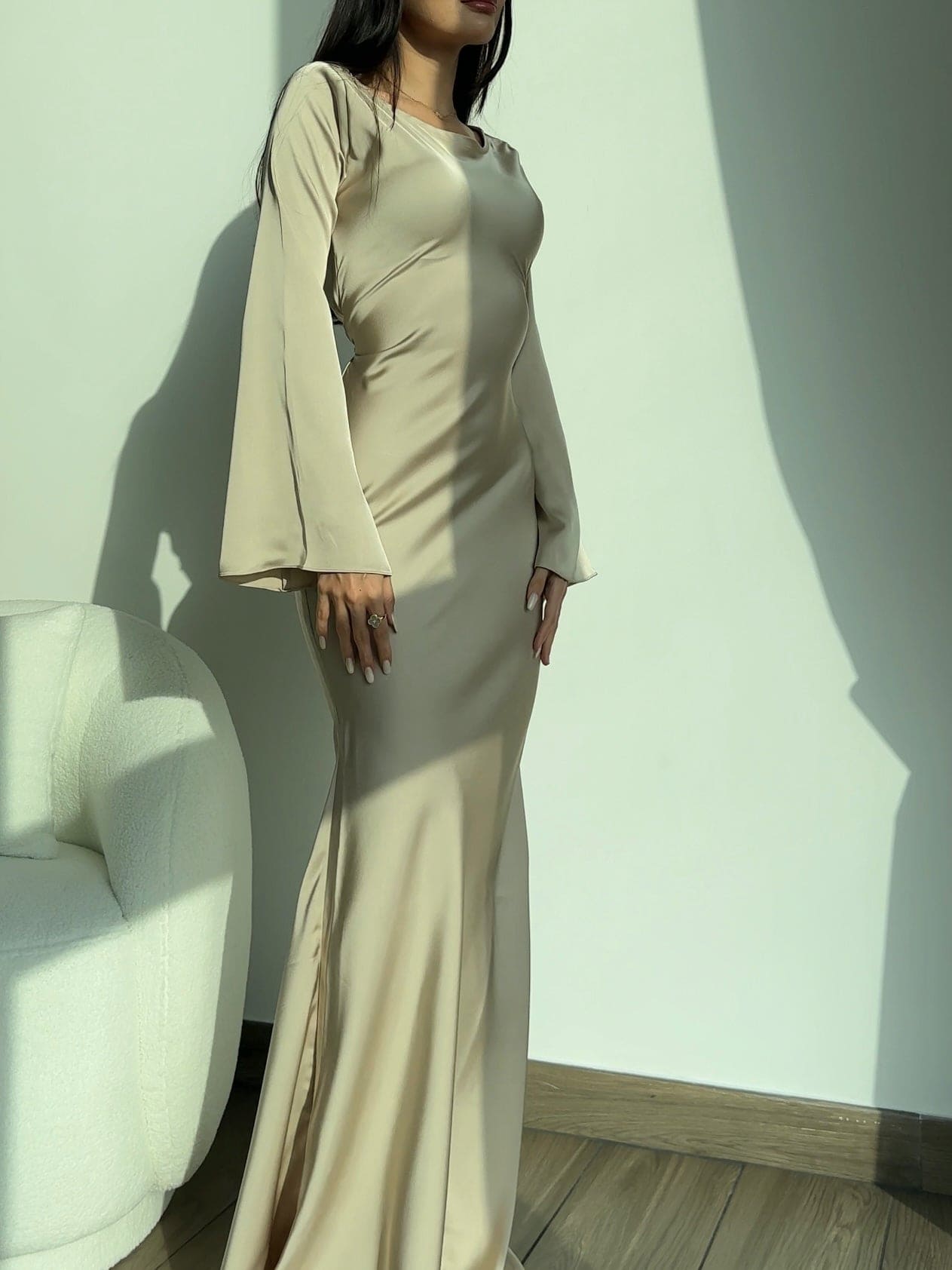 Kirelly | Mermaid avondjurk voor dames – elegante slim fit maxi-jurk