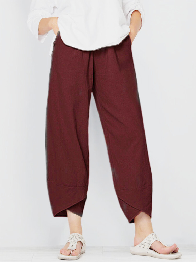 Qirel | Damesbroek met wijde pijpen – Casual broek met relaxte pasvorm en soepel vallend model