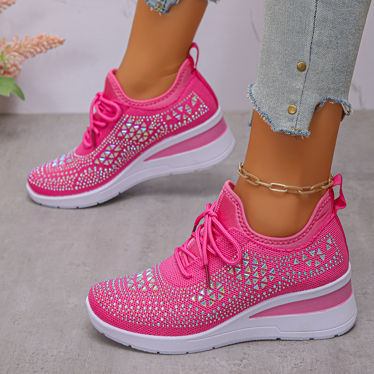 Telira | Lichtgewicht sneakers met sleehak voor dames – Ademende, stijlvolle schoenen voor dagelijks gebruik