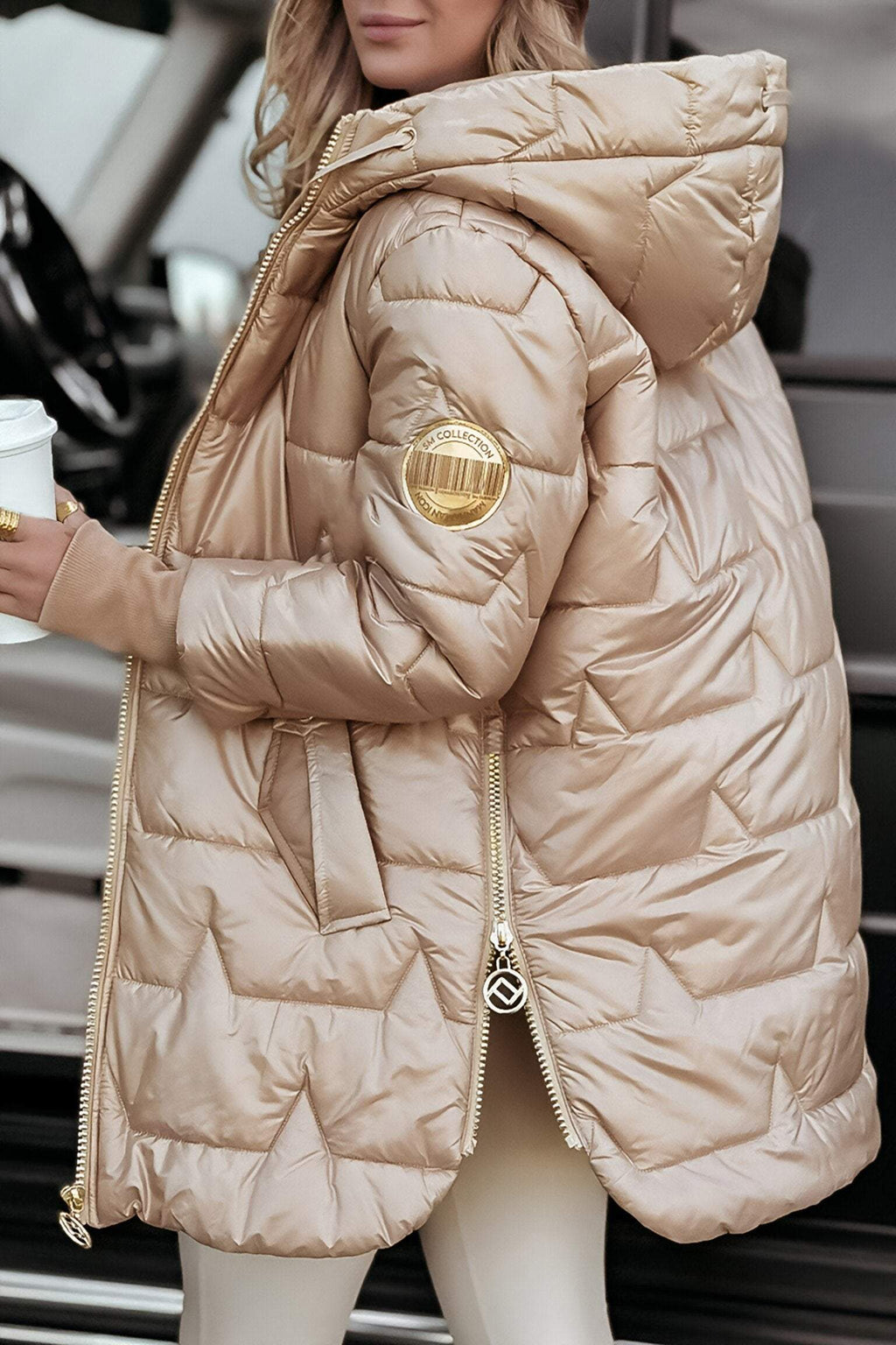 Rhyanna | Elegante Damen-Kapuzenjacke – Warmer Wintermantel für die Freizeit
