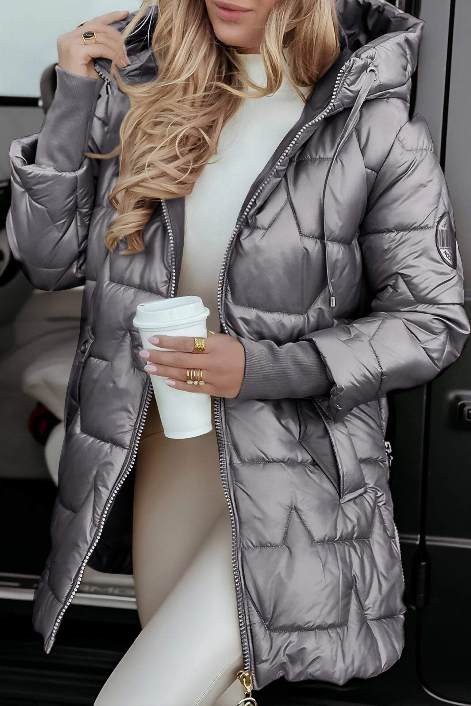 Rhyanna | Veste à capuche élégante pour femme – Manteau d'hiver chaud et décontracté