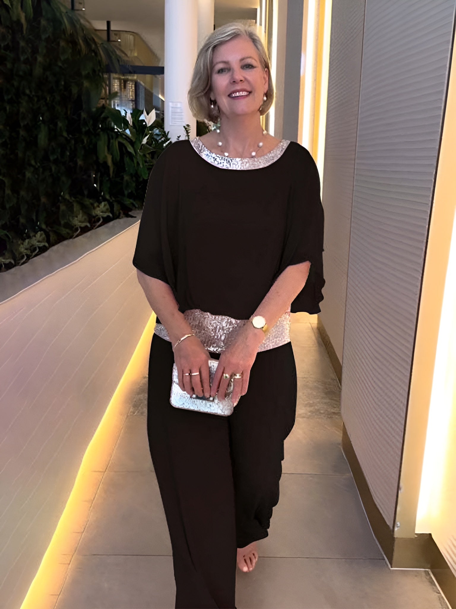 Evella | Glam Sparkle tweedelige set voor dames – Elegante luxe outfit voor feesten en avonden