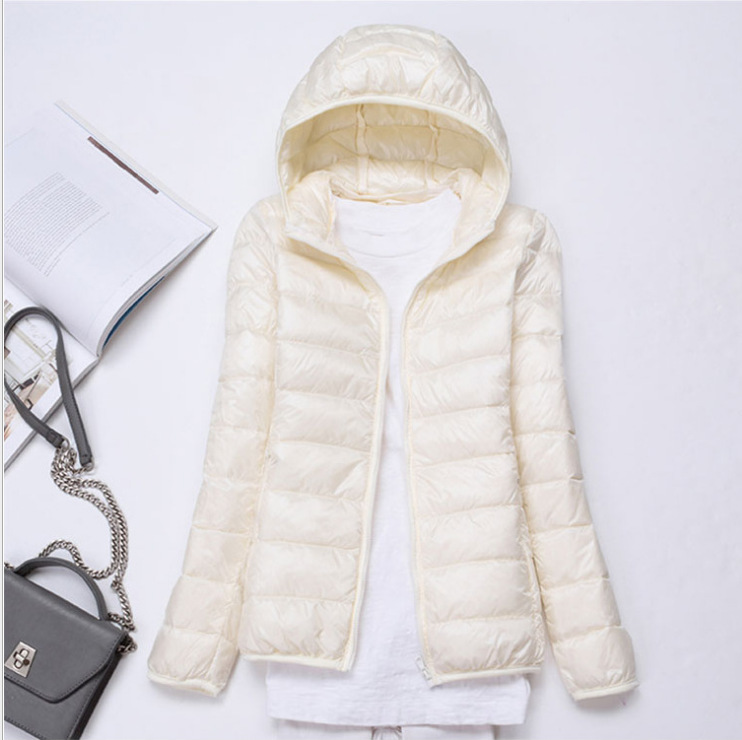 Fynthra | Doudoune légère à capuche pour femme, élégante doudoune, manteau d'hiver chaud