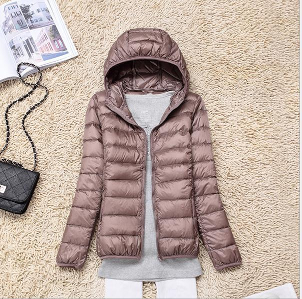Fynthra | Doudoune légère à capuche pour femme, élégante doudoune, manteau d'hiver chaud