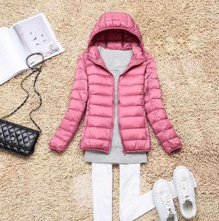 Fynthra | Doudoune légère à capuche pour femme, élégante doudoune, manteau d'hiver chaud