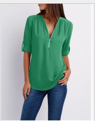 Wrisa | Stijlvolle damesblouse – Elegante top voor dagelijks gebruik met V-hals