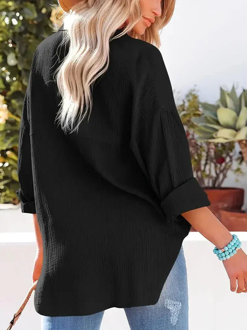 Zylessa | Damesblouse met knopen en lange mouwen