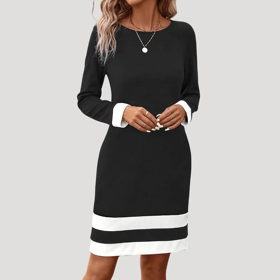 Cemora | WMini-jurk met lange mouwen voor dames – Elegante shiftjurk, lichtgewicht en casual