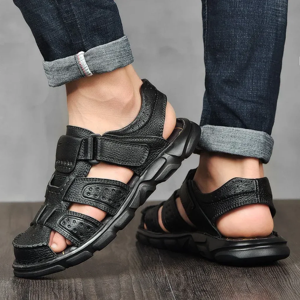 Breccan | Heren Casual Gesloten Sandalen – Verstelbare Enkelband